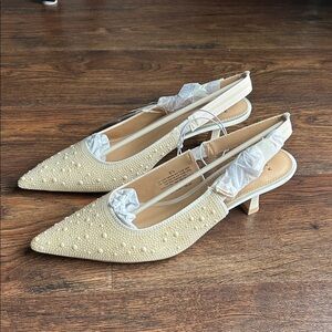 Women's Milan Pearl Slingback Heels | Pearl Heels | a new day Pearl Heels | Heel